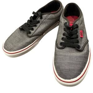 VANS Atwood Textile Black Grey Red Low Top Canvas Sneaker Men's Size 7